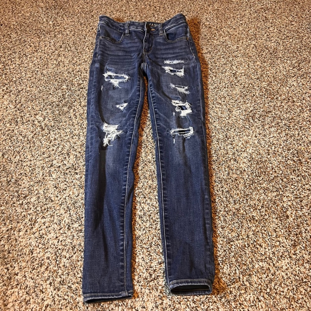 American Eagle Outfitters‎ Ne(x)t Level Stretch Jeggings Distressed Women's 6